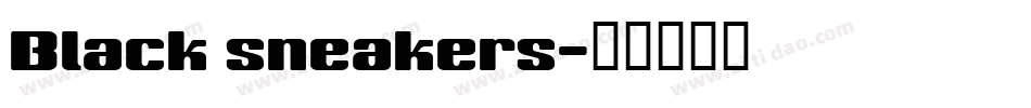 Black sneakers字体转换